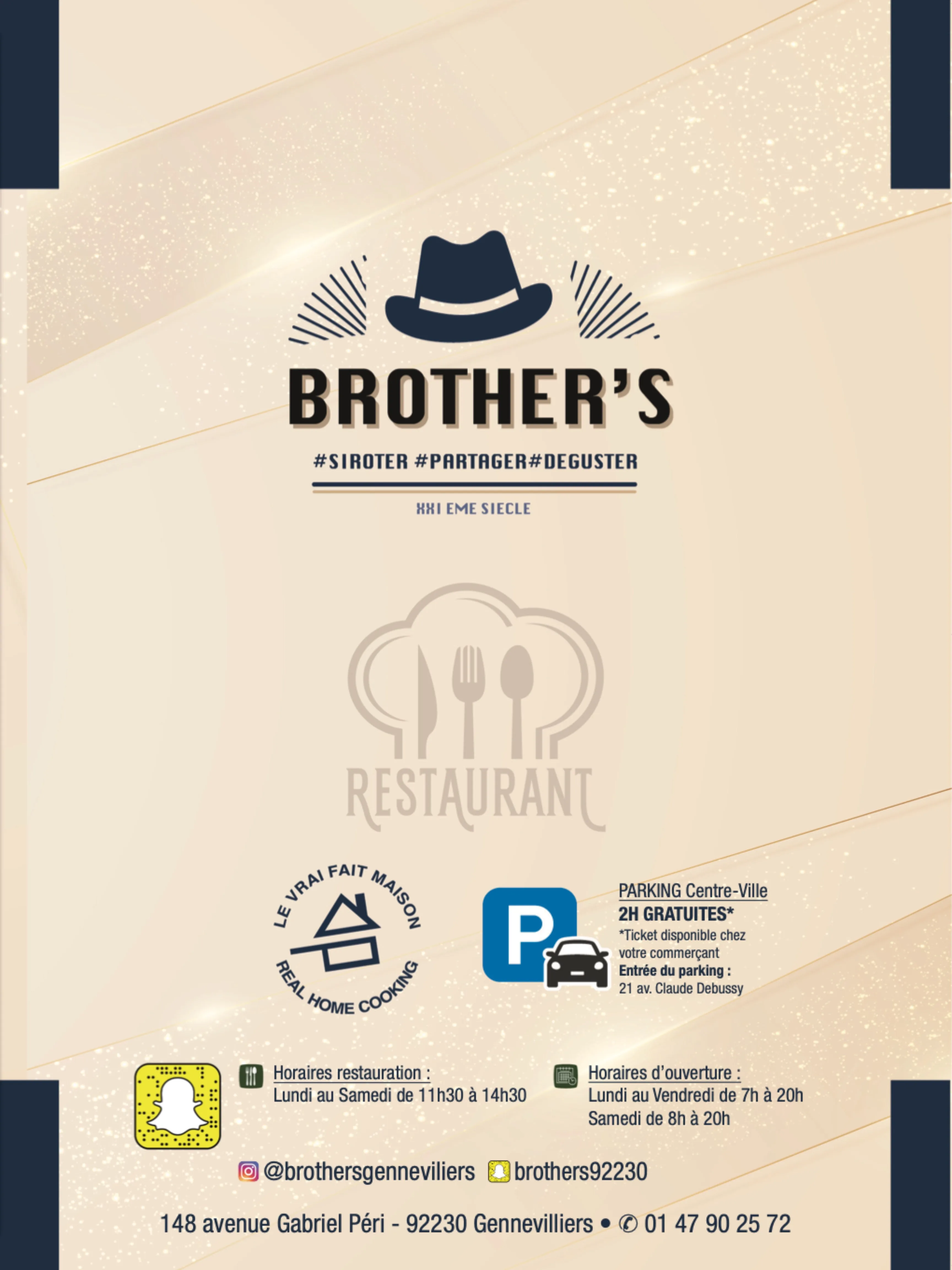 Brother's Restaurant - Page de couverture